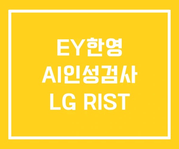 EY한영 AI인성검사 LG RIST