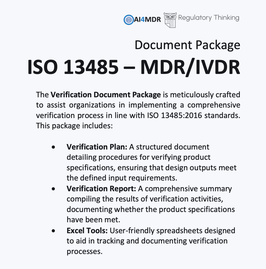 Verification Document Package