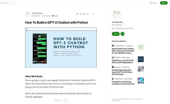 How To Build A GPT-3 Chatbot With Python - AiDoks