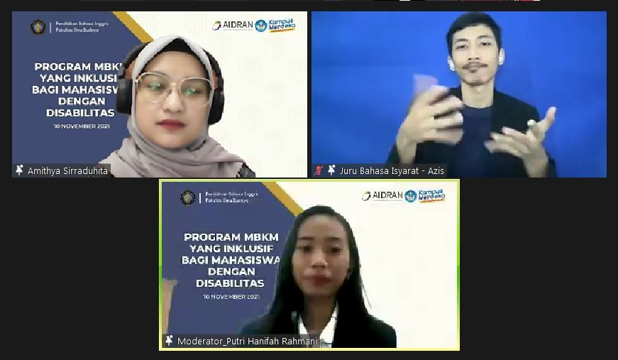 Tangkap layar kegiatan webinar