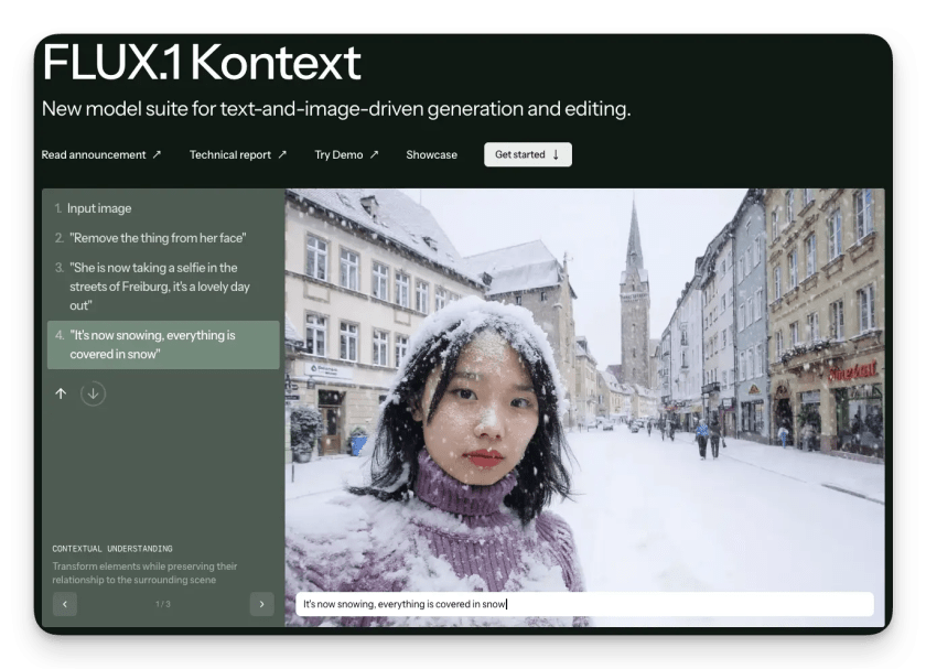Flux Kontext 소개 페이지