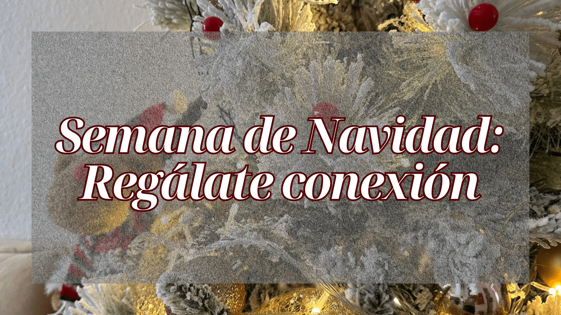 Semana de Navidad: Regálate conexión
