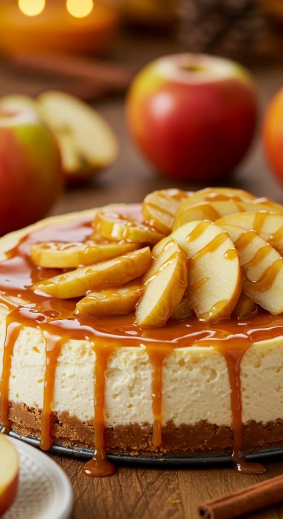 Easy Caramel Apple Cheesecake