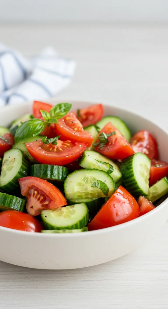 Fresh Cucumber and Tomato Salad