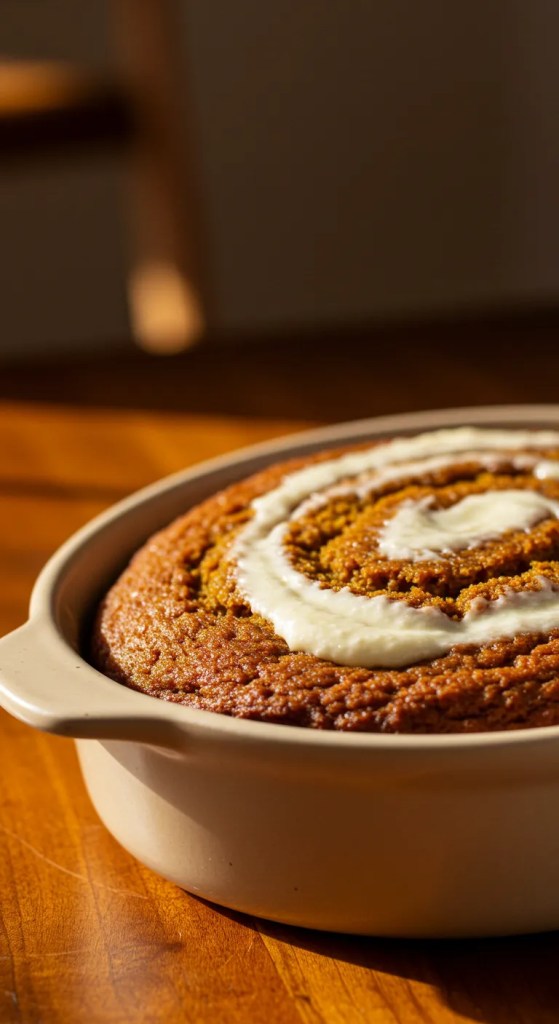 Pumpkin Bread with Cream Cheese Swirl