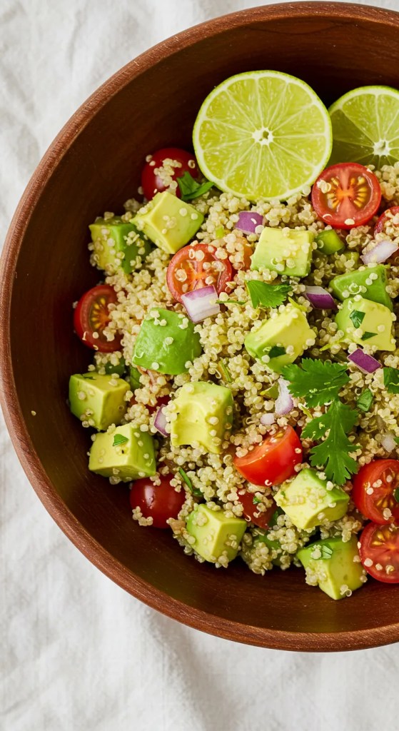 Quinoa Avocado Salad with Lime Dressing
