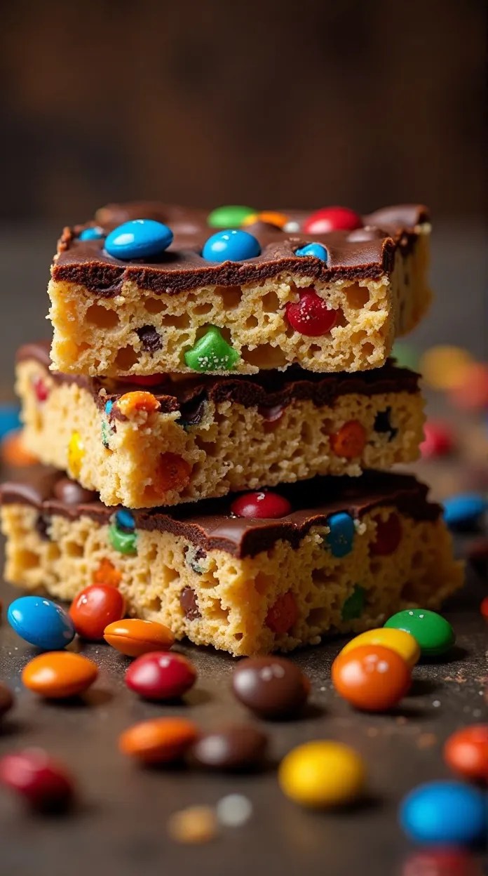 M&M cookie bars