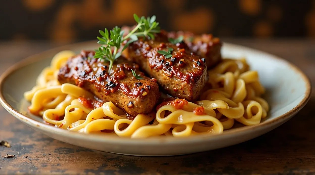 Cajun Steak Tips Cheesy Rigatoni