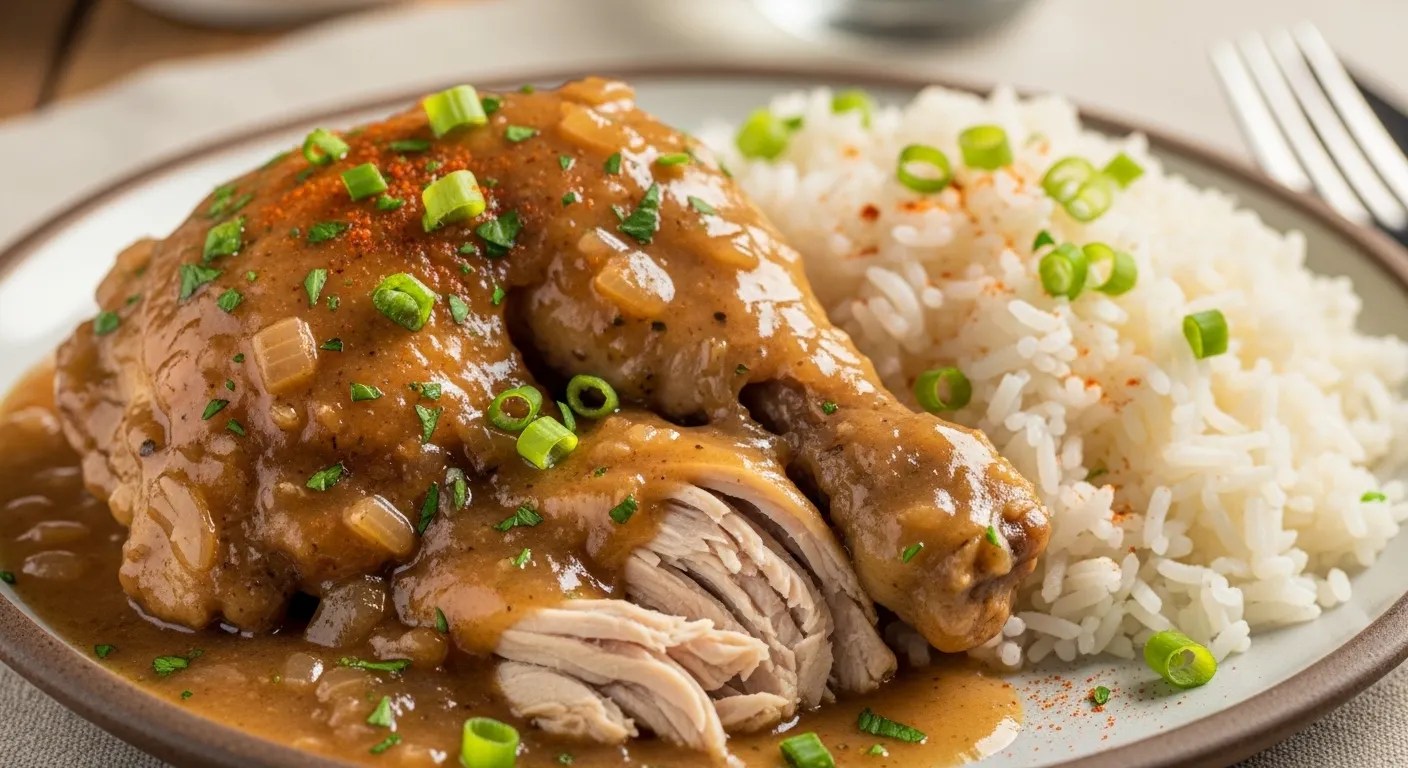 Smothered Chicken and Rice