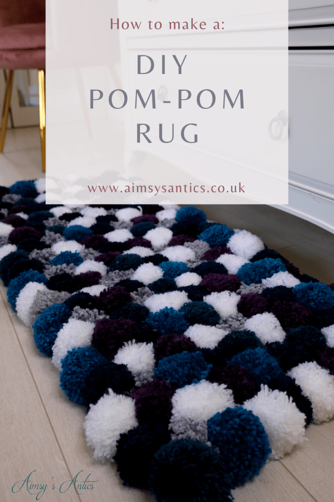 How to make a: DIY Pom-Pom Rug --- www.aimsysantics.co.uk