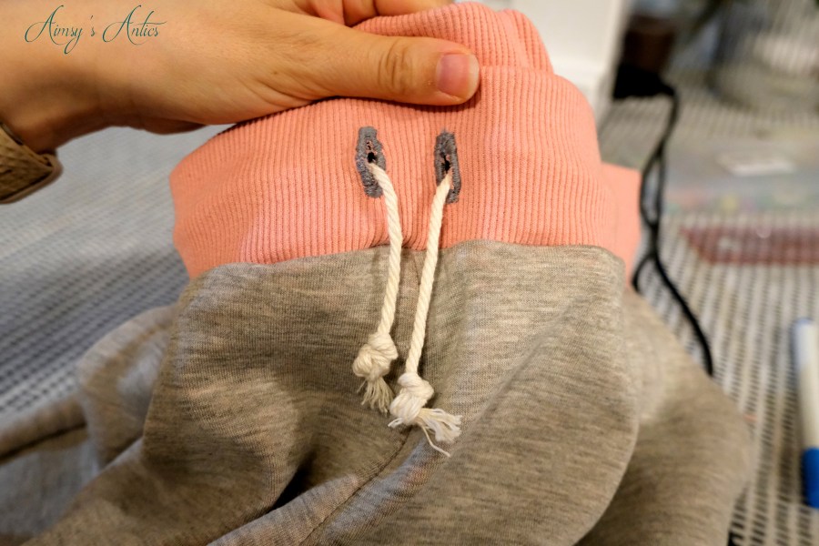 Drawstring added to the joggers waistband