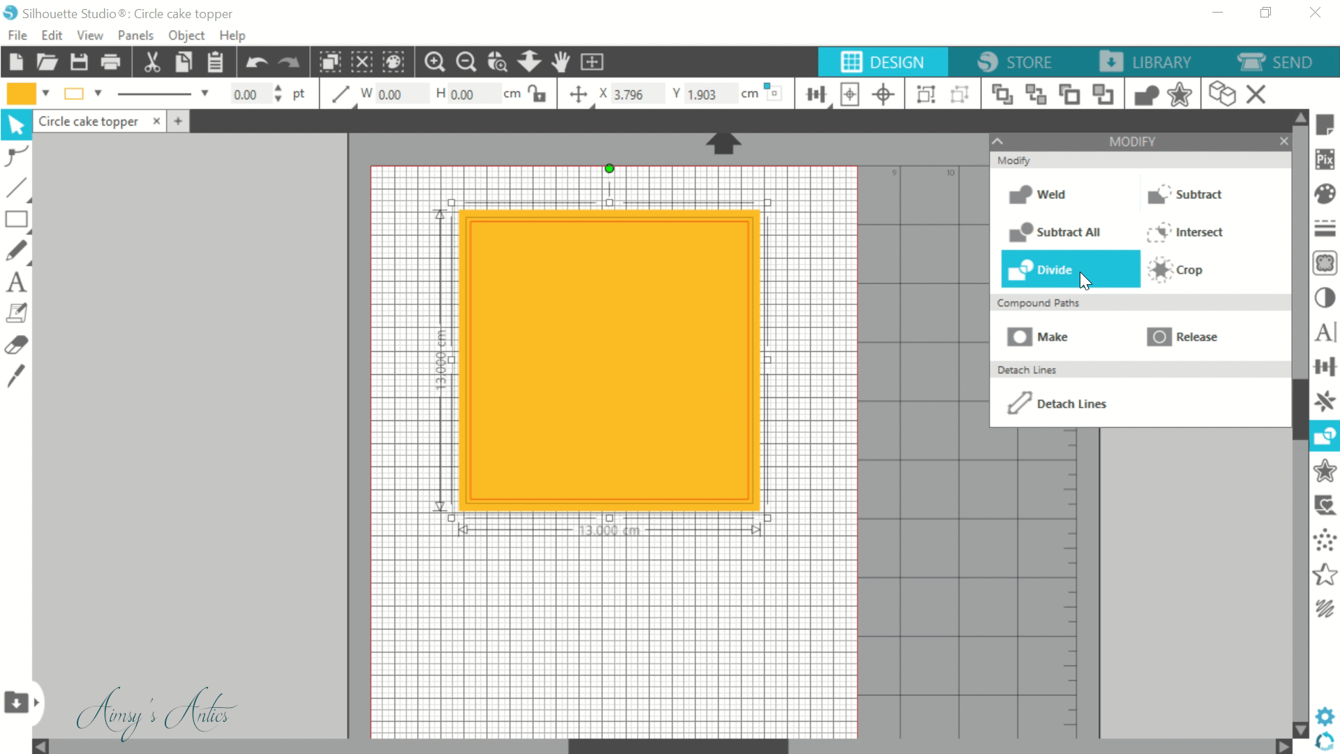 Adding second square to a square