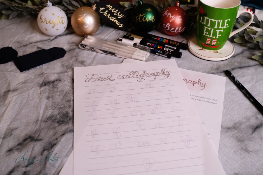 Items needed to create the gift tags