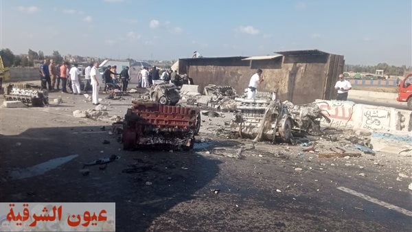 مصرع شخص وإصابة آخرين في حادث بطريق السنبلاوين الزقازيق الجديد