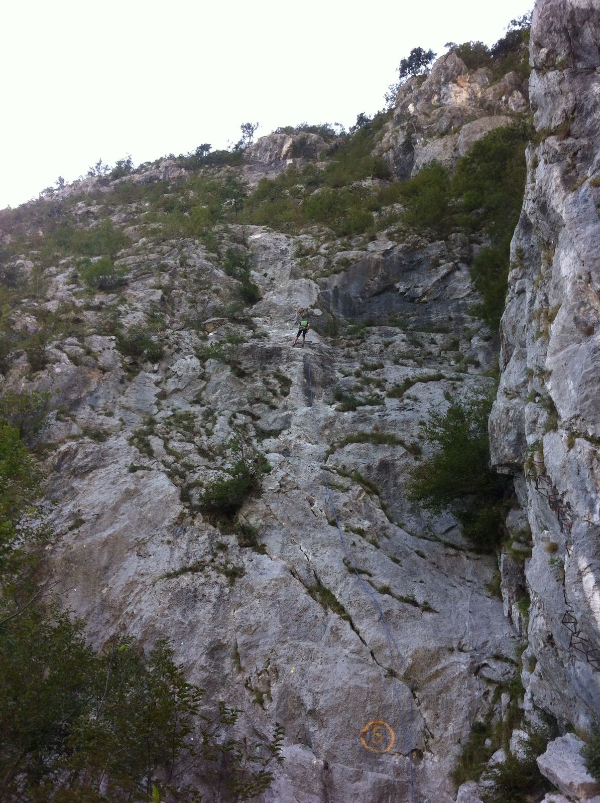 In discesa dalla seconda sosta