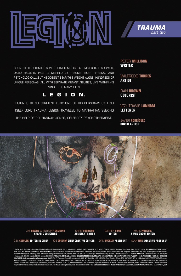 Legion #2 review: Trippy visuals won't save this dull story