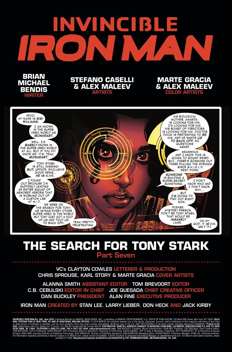 Invincible Iron Man #599 Review