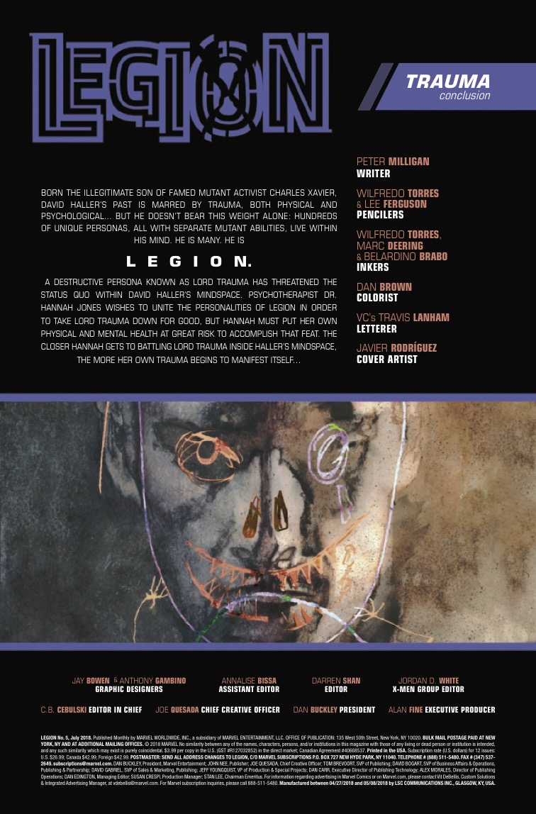 Legion #5 review: A forgettable finale to a forgettable series