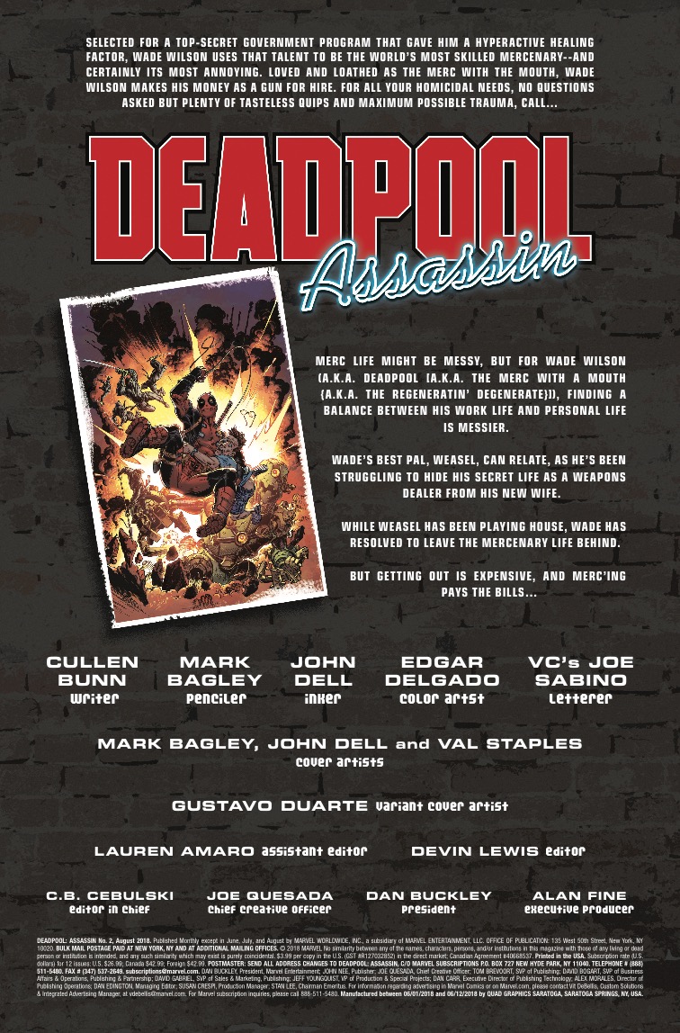 Deadpool: Assassin #2 review: Another funny, blood soaked adventure