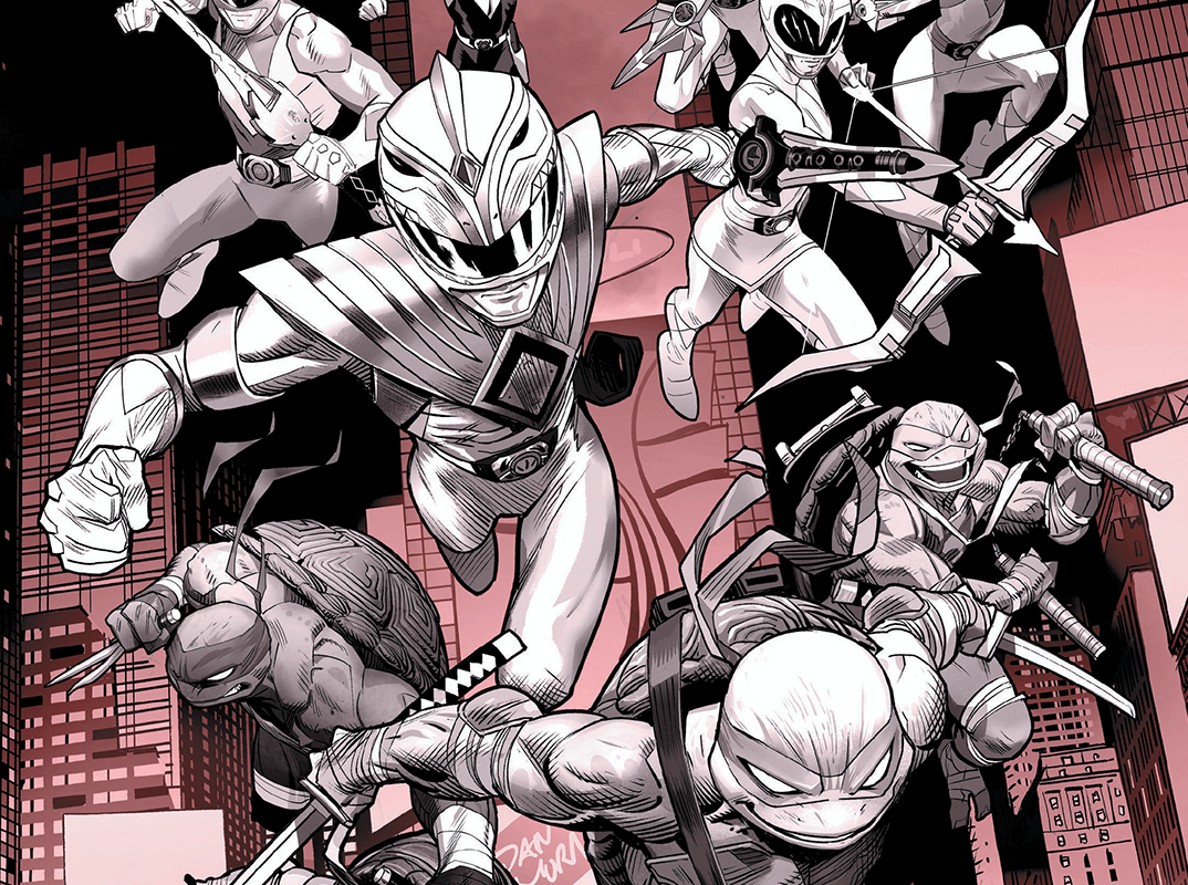 Mighty Morphin' Power Rangers/Teenage Mutant Ninja Turtles Black and White