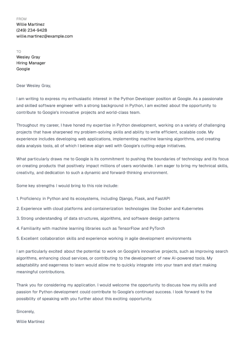 Free Python Developer Cover Letter Sample Rezi - Mobile Ocean Illustrations for Desktop