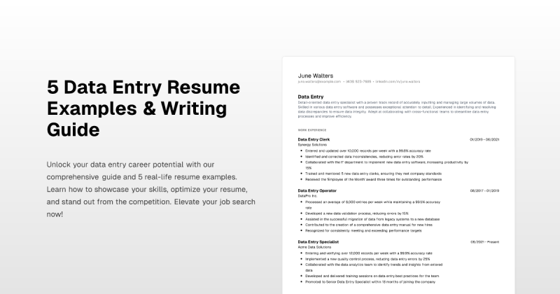13 Entry Level Data Entry Resume Examples For 2026 - Colorful Textures - Professional 8K Collection
