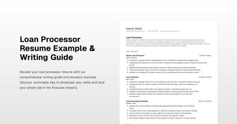 Loan Processor Resume Tips And Examples - Nature Image Collection - Ultra HD Quality