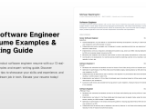 13 Software Engineer Resume Examples Writing Guide