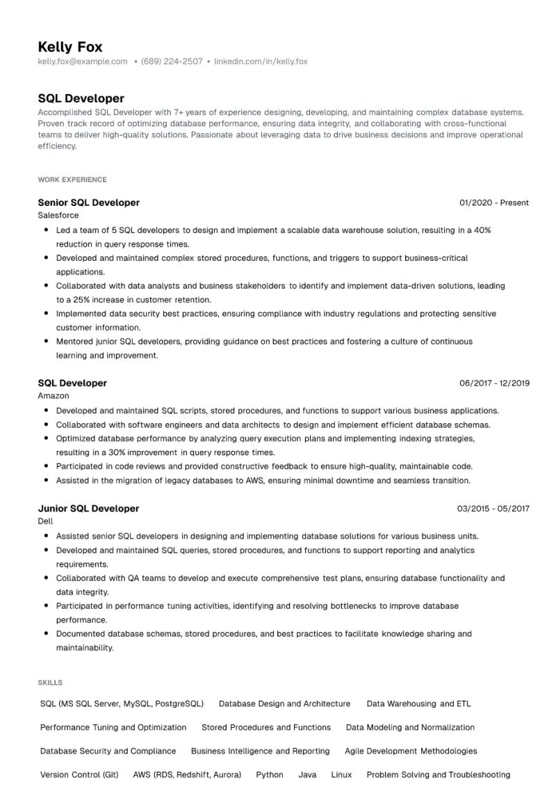 Sql Developer Resume Guide Tips For Tech Success - Download Creative Abstract Photo | Full HD