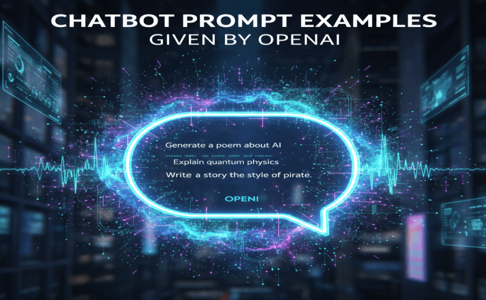 Chatbot Prompt Examples Given By Open AI