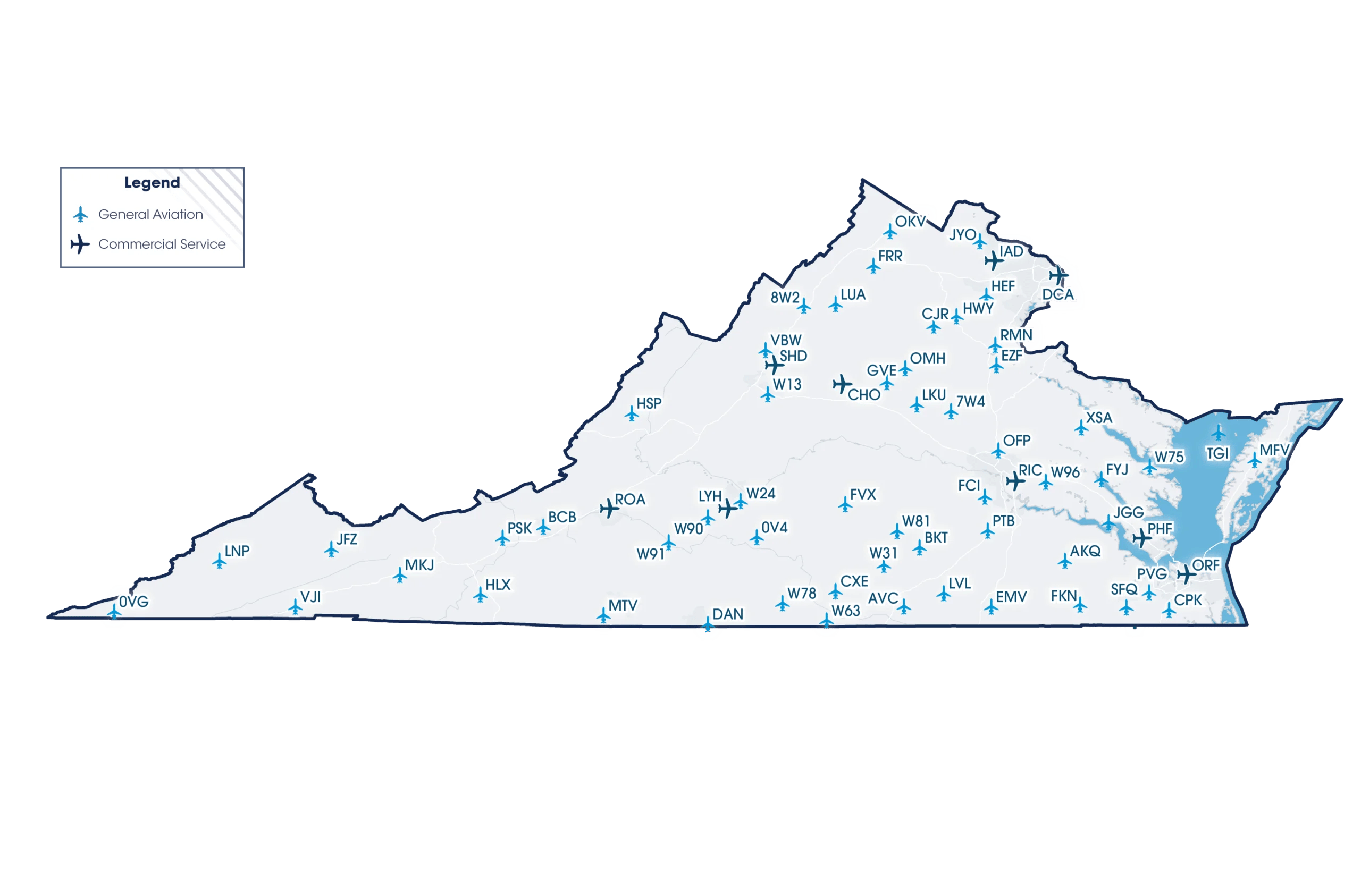 Virginia Airport System Economic Impact Study Airport System Map 01 Scaled.webp