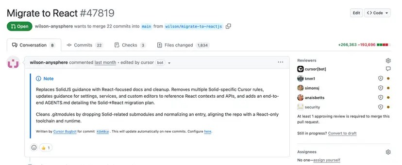 Cursor, AI 에이전트 수백 개로 100만 줄 코드 작성 성공한 비법