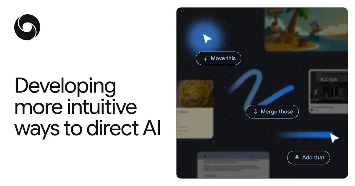 구글 DeepMind AI Pointer, 마우스로 맥락을 전달하는 새 인터페이스