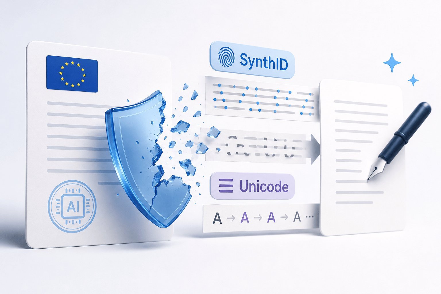AI 텍스트 워터마크, SynthID·유니코드 모두 쉽게 뚫리는 이유