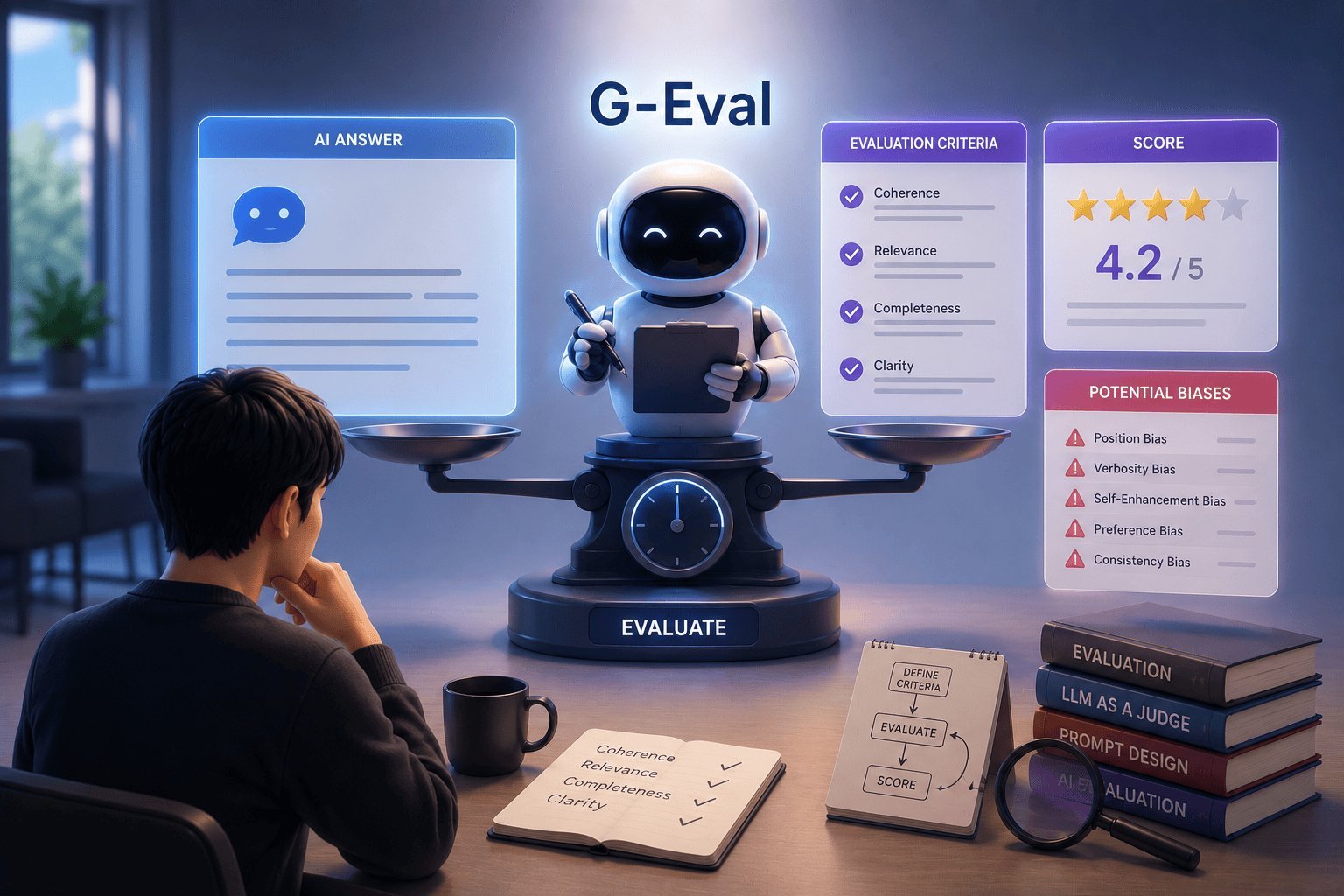 내가 만든 AI 답변이 잘 나왔는지, G-Eval은 이렇게 채점한다