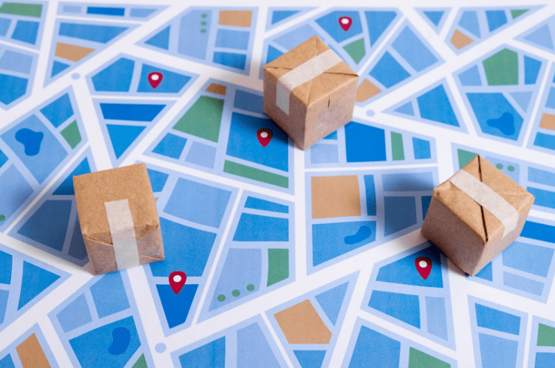 ai shipping displaying route optimization, fuel savings, and efficiency metrics