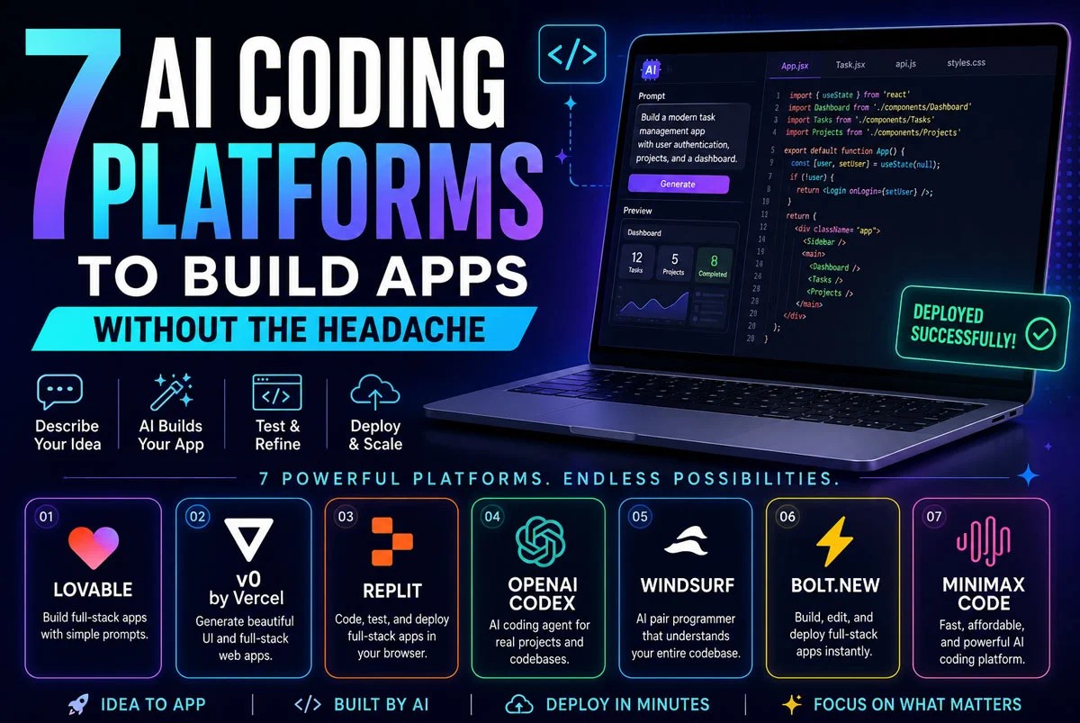 7 best AI coding platforms to build apps