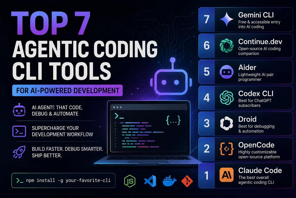top7 agentic code CLI tools