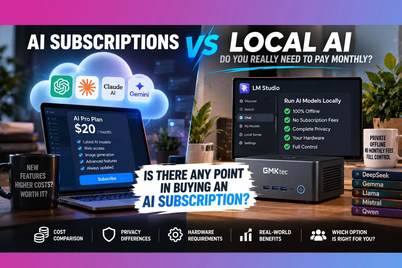 AI Subscriptions vs Local AI
