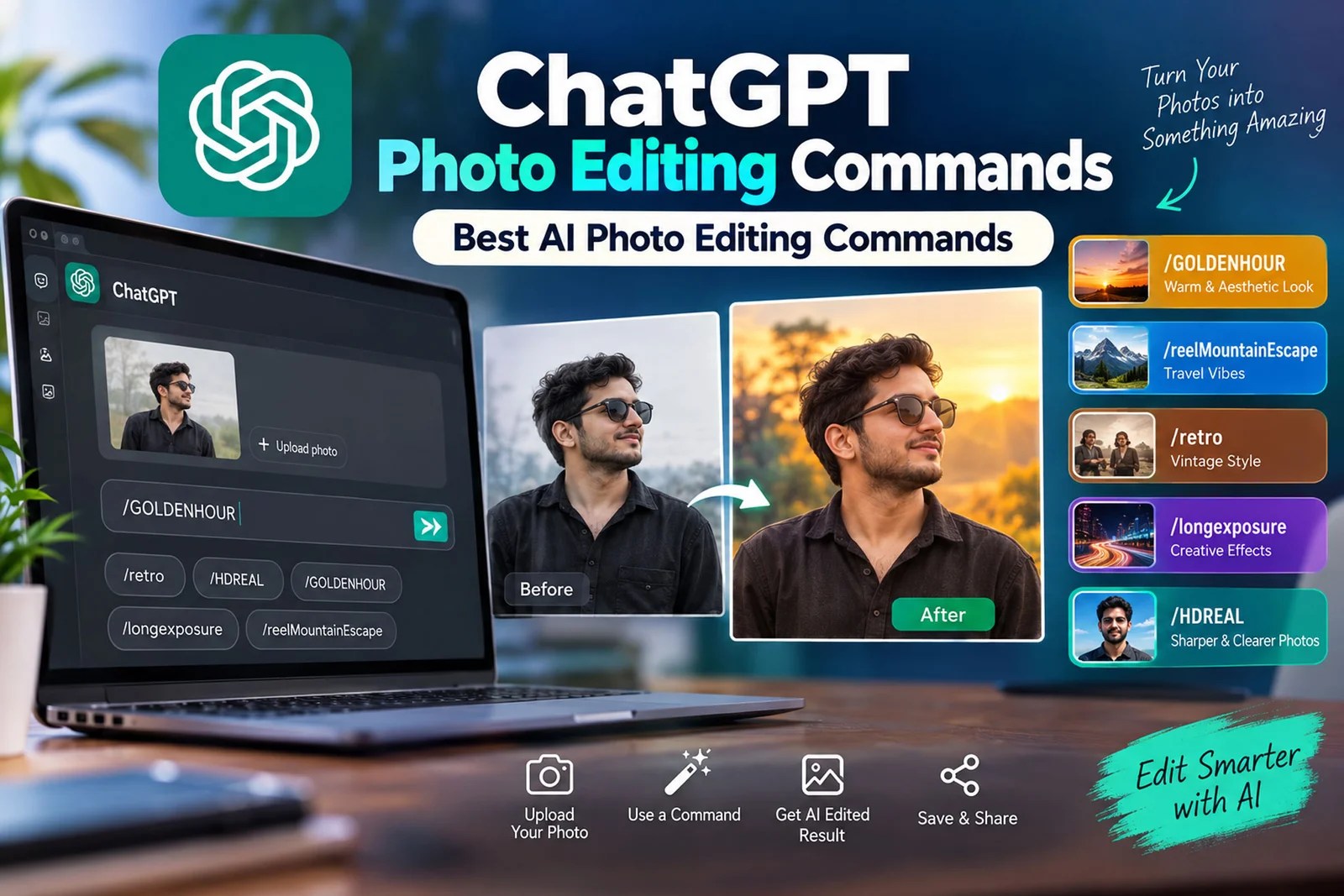 ChatGPT Photo Editing Commands