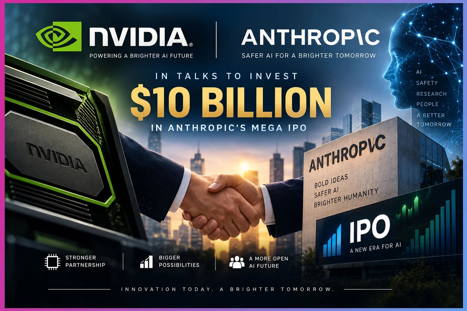 Nvidia in Talks to Invest $10B in Anthropic IPO
