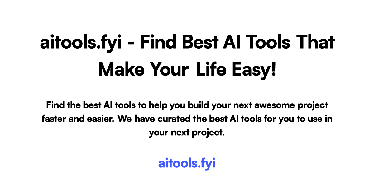 Top Ai Video Generation Tools On Aitools Fyi