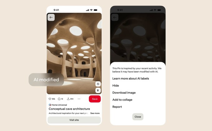 Pinterest launches new tools to fight AI slop | TechCrunch