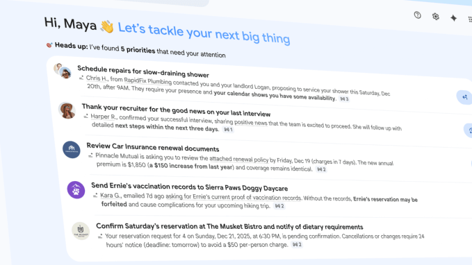 Gmail debuts a personalized AI Inbox, AI Overviews in search, and more