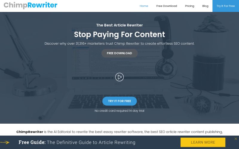 Chimp Rewriter Future Ai Toolbox - Premium Dark Image Gallery - Full HD