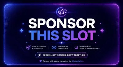AI tools advertisement banner showcasing featured AI solutions