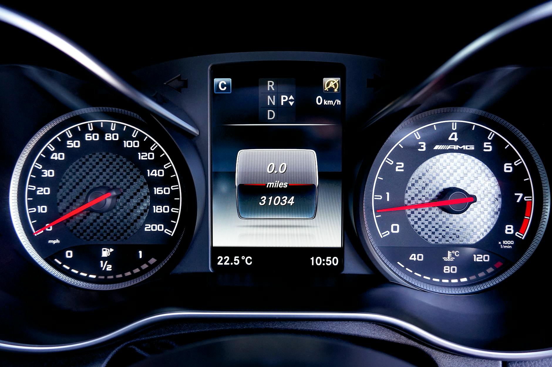 dashboard in a modern car