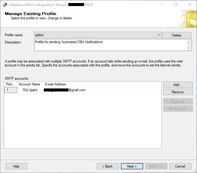 Database Mail Profile using 2-Step Authenticated GMail Account in SQL Server 2016