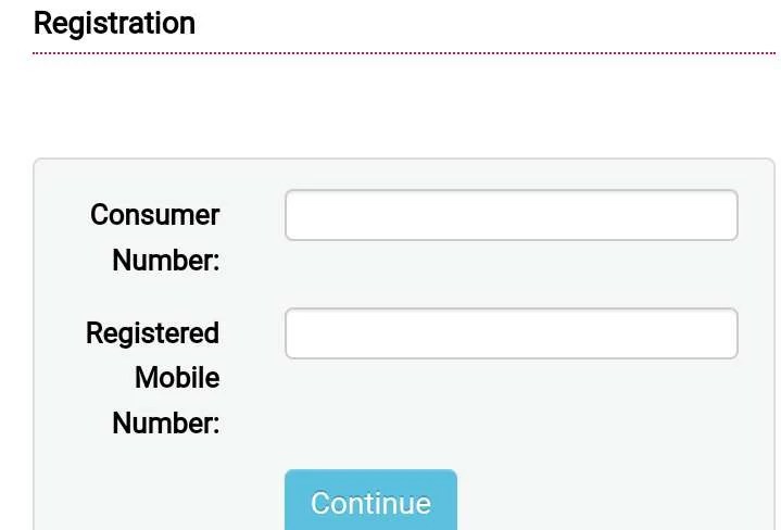 consumer number, registered mobile number