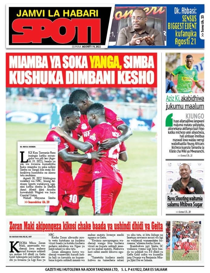 magazeti ya leo